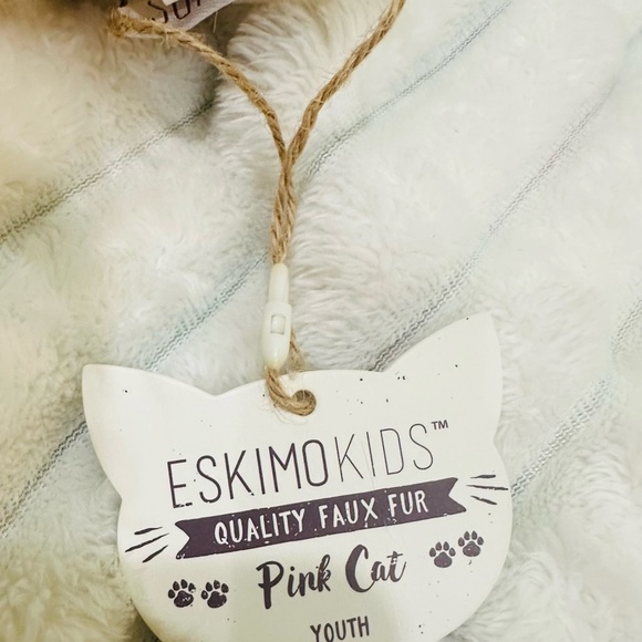 🌟Eskimo Kids🌟 Adorable Pink Cat Furry Baby Hat - Picture 5 of 5